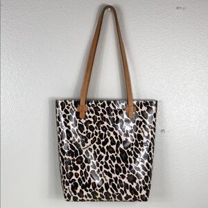 CONSUELA MONA Everyday Tote Animal Print Dual Tan Leather Straps